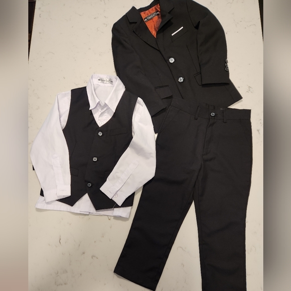 YuanLu 4 pc Black Suit Size 4 child - Picture 11 of 15